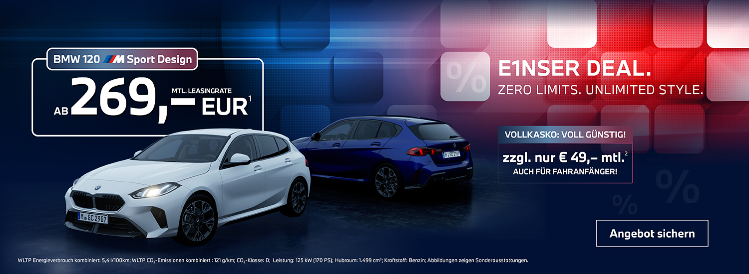 E1NSER DEAL. BMW 120 M Sport Design