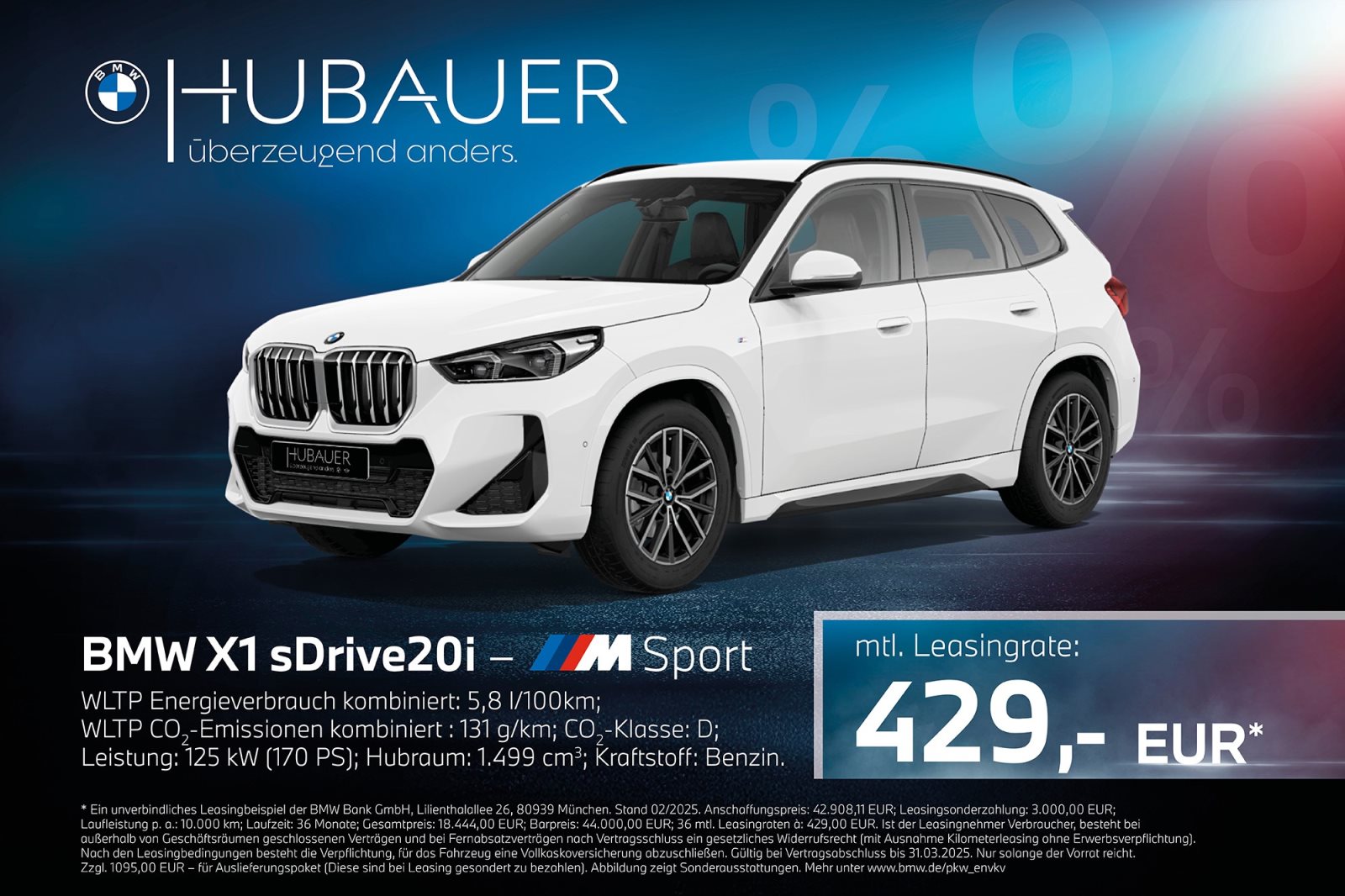 BMW X1 sDrive20i [M Sport, AHK, RFK, SHZ, 18 LMR]