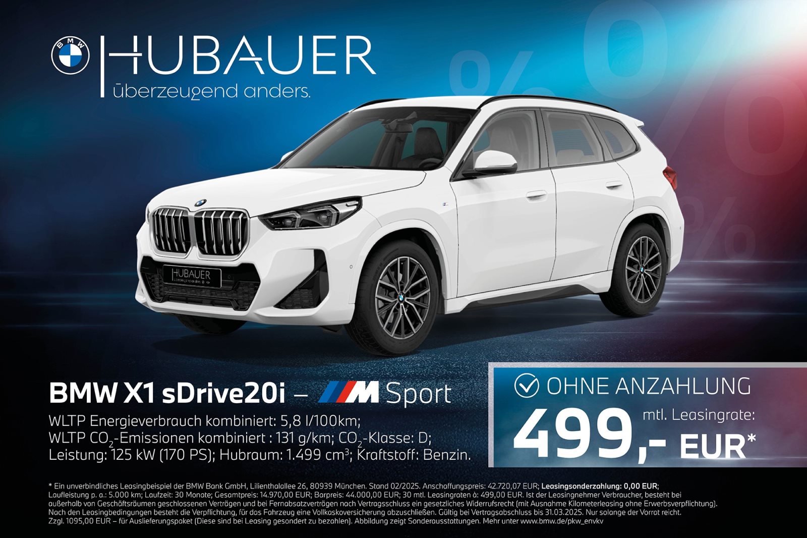 BMW X1 sDrive20i [M Sport, AHK, RFK, SHZ, 18 LMR]